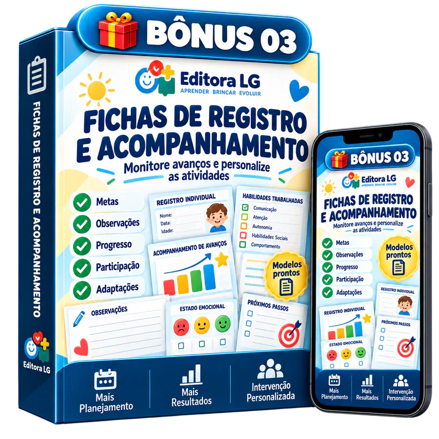 Mockup Bônus 3 — Fichas de Registro e Acompanhamento